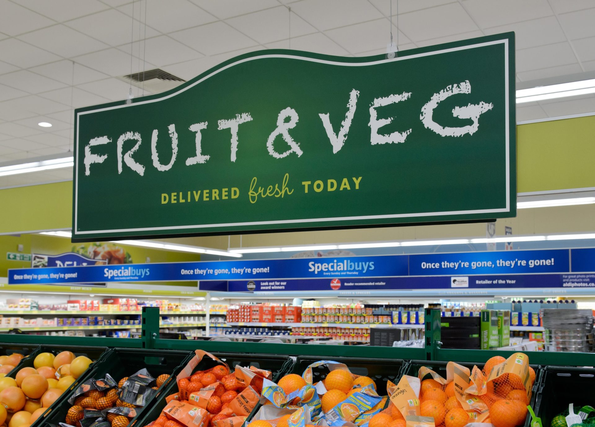 Fresh Fruit and Veg display in a supermarket in September 2014