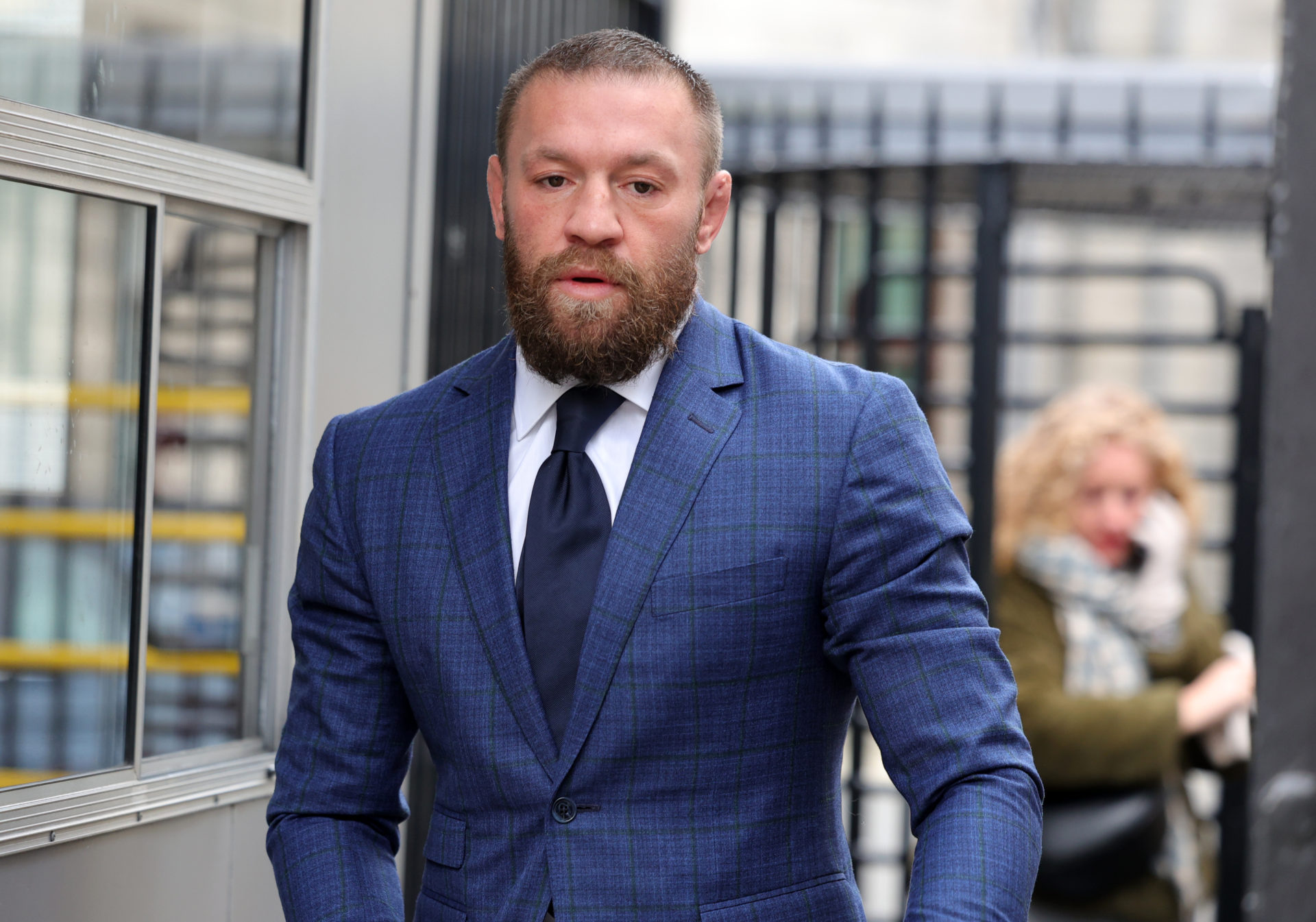 Conor McGregor arrives at the High Court.